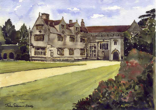 Watercolour of Athelhampton House - Dorset