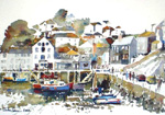 Mevagissy Harbour with the tide out